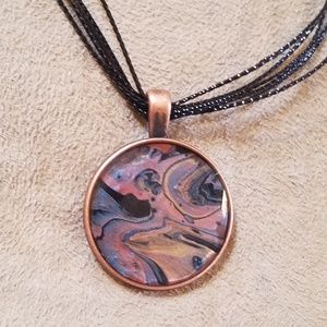 Acrylic Pour Necklace